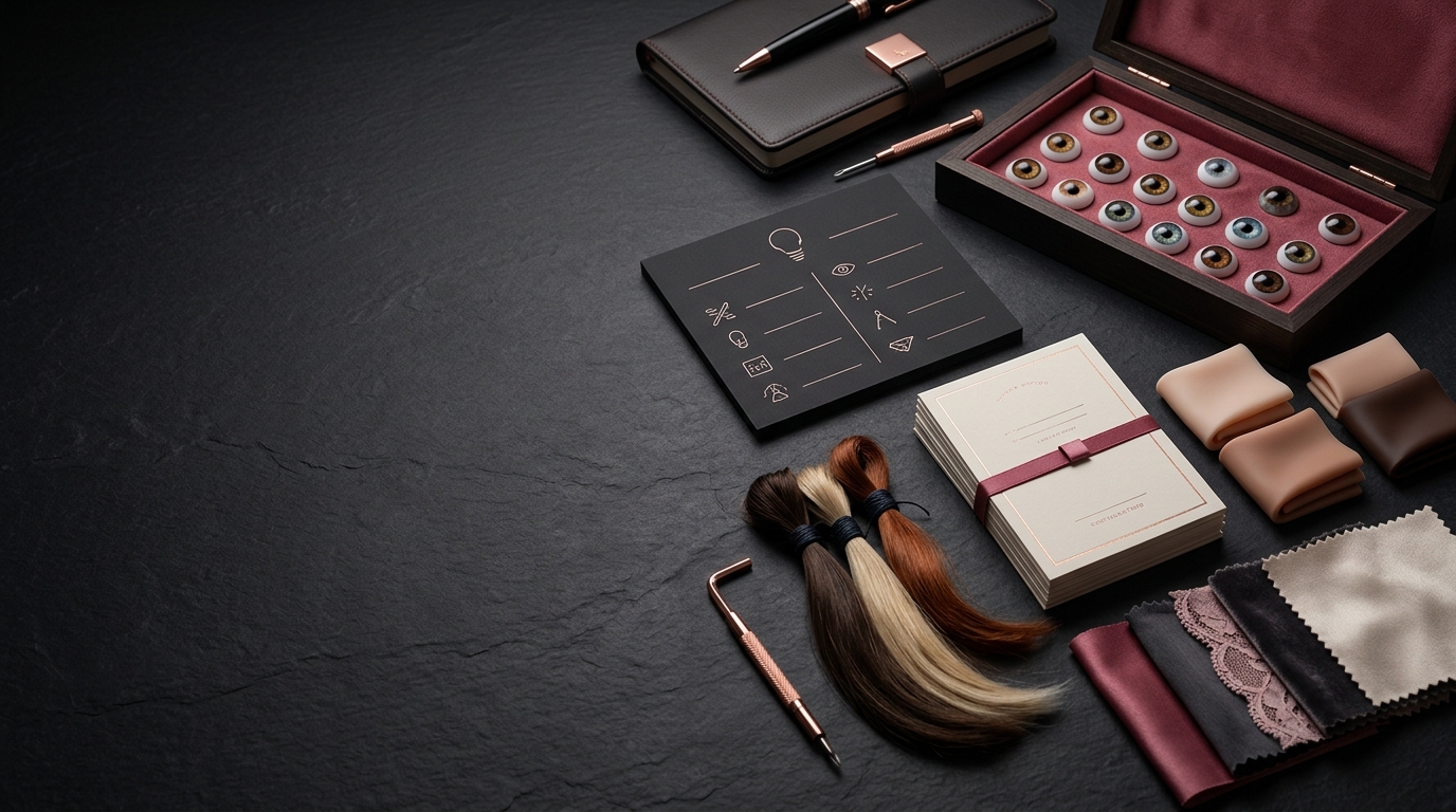 アダルトドールカスタマイズチェックリスト：目、肌の色、ウィッグ、スケルトン、オプション